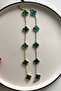 Gold Navy Blue Natural Stone Premium Steel Bracelet - 2