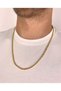 Unisex Steel Knitted Mesh Chain Steel Necklace Gold Plated 3mm 60 cm - 7