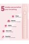 DY156 Electric Sonic Toothbrush for Adults with 3 Brush Heads, 5 Modes (Pink, M) - 3