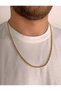 Unisex Steel Knitted Mesh Chain Steel Necklace Gold Plated 3mm 60 cm - 4