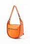 100% Genuine Leather Women's Orange Hand and Shoulder Bag - Handmade Italian Style Crossbody Model - 7