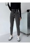 Belted High Waist Double Buttoned Mom Jeans Pants - 3