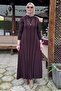 One-of-a-Kind Belted Knit Dress Dark Brown - 4