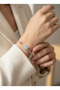 Silver Color Adjustable Tattoo Clasp Birth Month Flower Bracelet (June) - 2