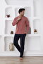 Men's Long Sleeve Henley Neck Pajama Set - 3