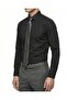Italian Style S Slim Fit Men's Tie Collar Shirt Black T13428 - 4