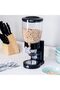 Cereal Dispenser Classic Dry Food Container, 2Litre Kitchen Storage Dispenser Single Black