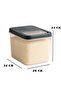 3-Piece Mega Size 16 Lt Sliding Lid Grain Food Storage Container Flour Tea Sugar Storage Box Anthracite - 3