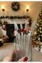 New Year's Christmas Themed Set of 6 Straws with Figures New Year's Gift Straw