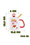 Santa Christmas Mug 14 oz with Spoon & Lid Festive Ceramic Coffee Cup (Santa) - 3
