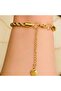 Gold Twisted Steel Bracelet – 4 mm Stylish Design Adjustable Unisex Bracelet - 3