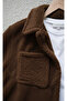 Trend, Men'S, Brown, Teddy Sherpa, Plush, Fleece, Jacket, Black, Jogger Sweatpants - 3