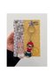 Sonny Angel Style 2-Piece Wooden Keychain Set - New York - Cute Bag Ornament in Pink Rabbit Costume - 3