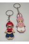 Sonny Angel Style 2-Piece Wooden Keychain Set - New York - Cute Bag Ornament in Pink Rabbit Costume - 5