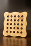 Nila Natural Bamboo Trivet 16.5X16.5 cm – Perforated Modern Design Heat Insulating Pot Holder, Plate Coaster - 2
