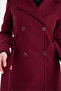 Burgundy Regular Lined Coat with Cufflink Detail - 8