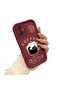 Samsung Galaxy A04E Compatible Silicone Material Shockproof Simple Burgundy Color Case - 3