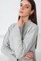 Gray Sleeve Slit Detailed Half Turtleneck Cashmere Women's Knitwear Sweater - 4