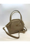 Women's Cream-Colored Faux Leather Hand, Shoulder & Crossbody Bag – Modern Oval Shape, Stylish and Convenient Design - 2