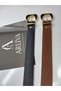 Trend Imported Buckle Set Women's Trouser Belt, Dress Belt, Coat Belt - 2