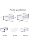 Stackable Transparent Plastic Shoe Storage Box with Lid 12pcs - 2