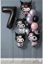 Kuromi Birthday Themed Balloon Set 7 Years Old Black Number Balloon + 4 Different Models Full + Set Balloon Bouquet