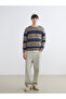 Esvab • Modern & Distinctive Zero Roba Collar Striped Men's Knitwear Sweater - 3