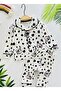 100% Cotton Cow B Printed K Double-Breasted Collar Baby Pajama Set