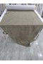 Dark Beige Color New Generation Bohemian Crash Effect Soft Tufted Upholstery Fabric, Sofa Fabric