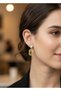 Modern Spiral Design Stainless Steel Earrings – Gold Color - 2