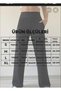 Women's Palazzo Pants Length, piped Waist Elasticated Wide Leg Stretchy Trousers 110 cm - 3