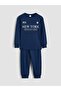 Navy Blue New York Printed Boy's Pajama Set