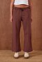 Women's piped Elastic Wide-Leg Pants with Lace-Up Waist - 5