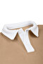 Men's Camel Relax Fit Fleece Lined Polo Neck Sweatshirt – Cotton Thick Sweatshirt 2600762 - 5