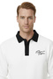 Men's White Relax Fit Fleece Lined Polo Neck Sweatshirt – Cotton Thick Sweatshirt 2600762 - 4