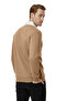 Men's Camel Relax Fit Fleece Lined Polo Neck Sweatshirt – Cotton Thick Sweatshirt 2600762 - 8