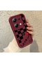 Xiaomi Poco M6 Pro 4g Compatible Silicone Material Shockproof Simple Burgundy Phone Case