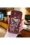 iPhone 16E Compatible Silicone Material Shockproof Simple Burgundy Phone Case - 4