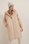 جاكيت Puffer واسع، بلون المنك - 5130