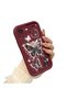 iPhone 16E Compatible Silicone Material Shockproof Simple Burgundy Phone Case - 3