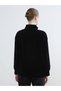 Women's High Neck Ribbed Sweatshirt - 4