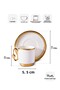 Cihangir Gold 2-Person Porcelain Coffee Cup Set - 2