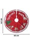 Christmas Ornament Decorative Red Christmas Tree Skirt Shawl – 60 cm Christmas Ornament Fabric - 4