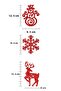 11 Pieces Glitter Ornament Red Christmas Pine Tree Ornament 13 Cm - 2
