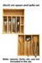 30X35 cm Multi-Compartment Wooden Spoon and Ladle Holder Set - Drawer Organizer - Wooden Organizer