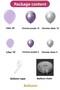 Balloon Set 60 Pieces (Lilac-Chrome Purple-Chrome Silver) - 2