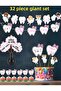 32 Piece Celebration Balloons My Daughter Is a Bride Wheat Set Banner Cake Toothpick Cupcake Decoration Set