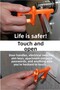 Touchless, Safe Contact, Non-Contact Door Opener (Orange) - 2