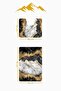 Modern Patterned Digital Printing 3-Piece Bathroom Mat Set Washable Non-Slip Base Toilet Set Klz00 - 3