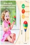 Maracas Colorful Wooden Set of 6 Rattles Fun Maracas Colorful Musical Accessories Children's Educational - 3